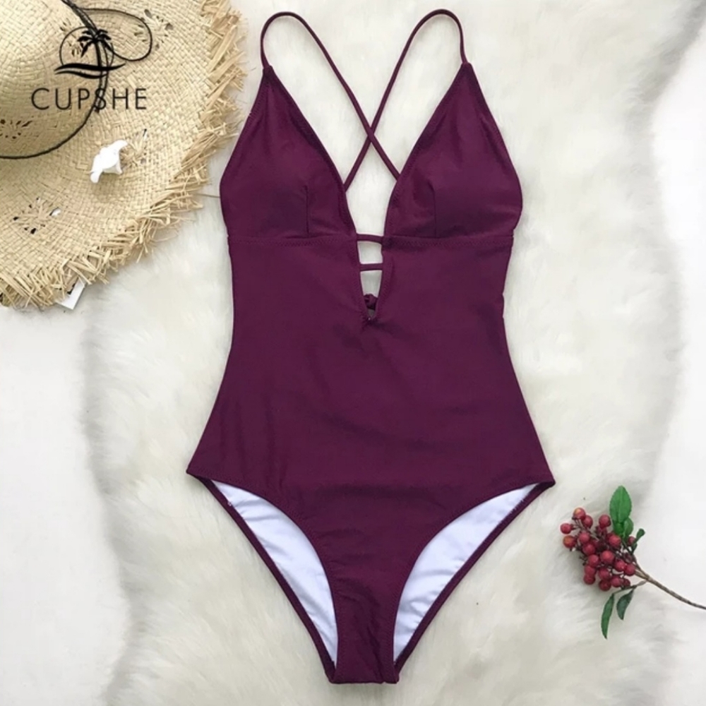 CUPSHE Plum swimsuit